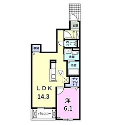 間取図画像 1LDK