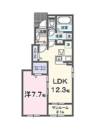 門田町アパート（028306201） 1階1LDKの間取り