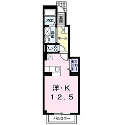 エスポワール　メゾン 1階1Kの間取り