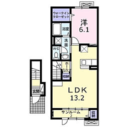 マルベリー ライト キタヤマ 1LDKの間取図画像