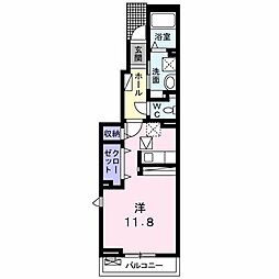 ジョニーノース ワンルームの間取図画像