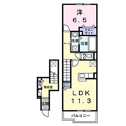エレガンス メゾン II 1LDKの間取図画像