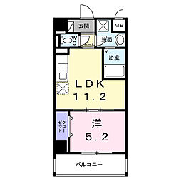 Chura Mare 1LDKの間取図画像
