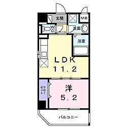 Chura Mare 1LDKの間取図画像