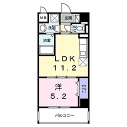 Chura Mare 1LDKの間取図画像