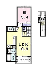 アミューゼ・クレール1 1LDKの間取図画像