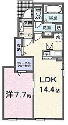 カファーラ・N 1LDKの間取図画像