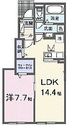 カファーラ・N 1LDKの間取図画像