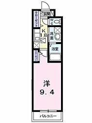 ベジータ 1Kの間取図画像