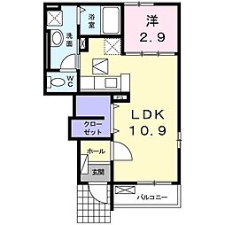 プログレス 1LDKの間取図画像
