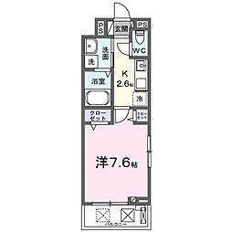 ardor・K 1Kの間取図画像