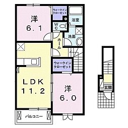 ア.ラ.モードハウス 2LDKの間取図画像