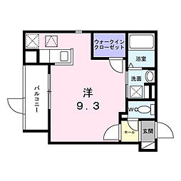 ヒカルサ明石南王子 ワンルームの間取図画像
