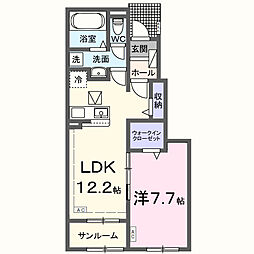 シャノワール 1LDKの間取図画像