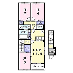 グランディール 3LDKの間取図画像