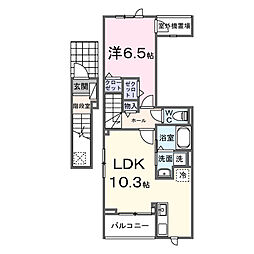 フィデールブリーゼ 1LDKの間取図画像