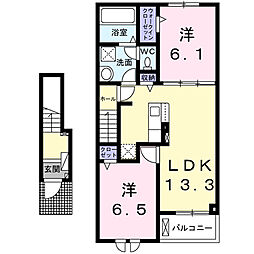 プロセピナ 2LDKの間取図画像