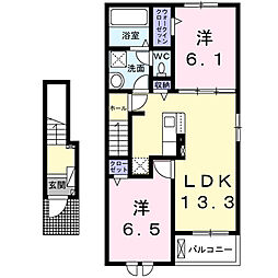 プロセピナ 2LDKの間取図画像