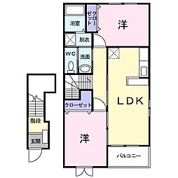 フェアリー2 2LDKの間取図画像