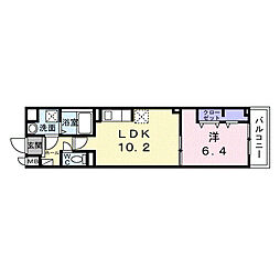 カピリナ K 1LDKの間取図画像