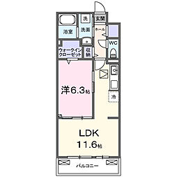 (仮称)東新井アパート 1LDKの間取図画像