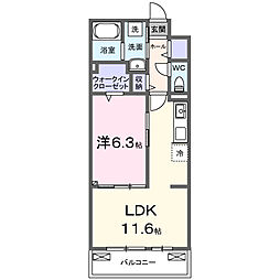 (仮称)東新井アパート 1LDKの間取図画像