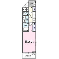 王子台1丁目アパート(025384201) 1Kの間取図画像