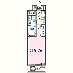 キャビン68 1Kの間取図画像