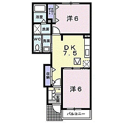 シュティルシェーネ 2DKの間取図画像