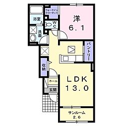 シャルム 1LDKの間取図画像
