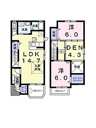 カルフールS 3LDKの間取図画像