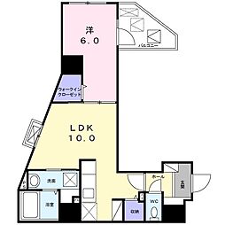 Grace世田谷 1LDKの間取図画像
