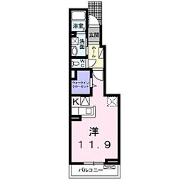 コッティ伊賀 1Kの間取図画像