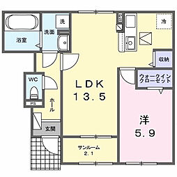 フォックス ゲート S 1LDKの間取図画像
