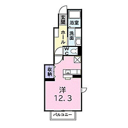 セレーノC ワンルームの間取図画像
