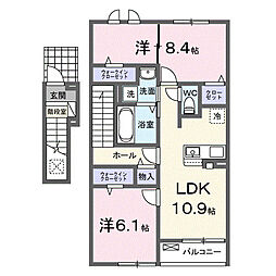 CAMELLiA(カメリア)2 2LDKの間取図画像