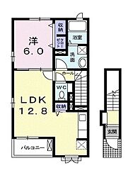 アントレッド 1LDKの間取図画像