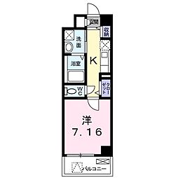 プロスペクト成城 1Kの間取図画像