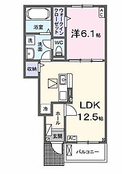 グランデ 1LDKの間取図画像