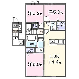 ヴィラK VII 3LDKの間取図画像