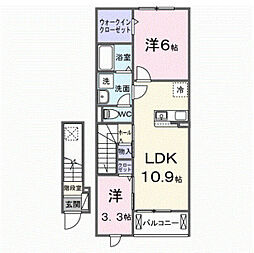 ノア・メゾン 2LDKの間取図画像