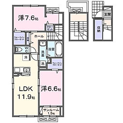 ネオ ドムス I 2LDKの間取図画像