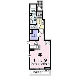 シーサイド・ヴィラ2 ワンルームの間取図画像