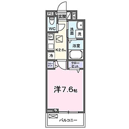 サピーII 1Kの間取図画像