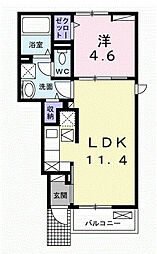 プルミエール 春 I 1LDKの間取図画像