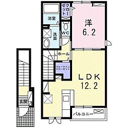 プルミエール 春 I 1LDKの間取図画像