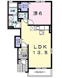 ベルメゾン 1LDKの間取図画像