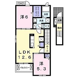 メゾン・ド・エクセレンス5 2LDKの間取図画像