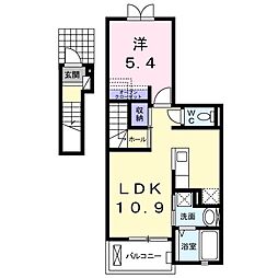 ムーンダストガーデン 1LDKの間取図画像