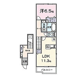 プルミエ・クリュA 1LDKの間取図画像